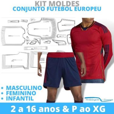 Imagem de Kit moldes conjunto futebol, modelagem&diversos, correios