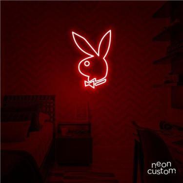 Imagem de luminaria letreiro Neon Led Play Boy 60x40 luminoso decoração p/ selfi