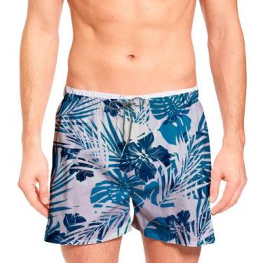 Imagem de Short Masculino Estampado Florido Curto Praia Homem Brasil - Bueno Sto