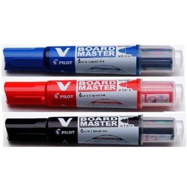 Imagem de Pincel Para Quadro Branco Pilot WBMA Recarregavel KIT 3 Cores - Acc