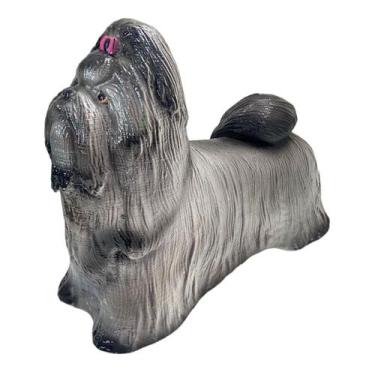 Imagem de Escultura Estatua Animal em Resina Cachorro Maltês Decoração Casa - LZ