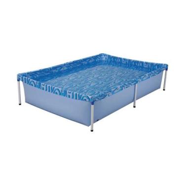 Imagem de Piscina Estruturada Infantil Retangular PVC 1000 Litros Mor, Azul