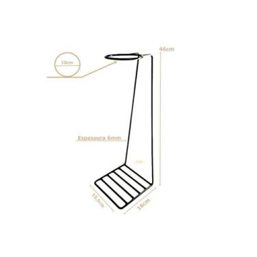 Imagem de Suporte Aramado Grande Para Coador De Café Reforçado Preto - SeE