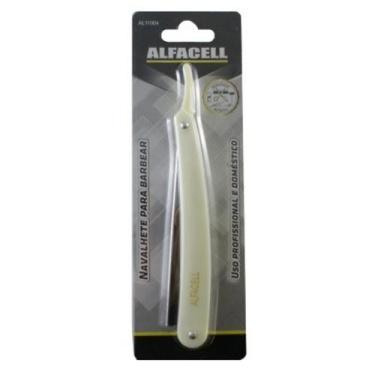 Imagem de Alfacell Navalhete Cor Beje Navalha Profissional Para Barbear 