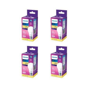 Imagem de Kit 4 Lampada Led Bulbo Philips 11w(eq.75w) 3000k 1018l