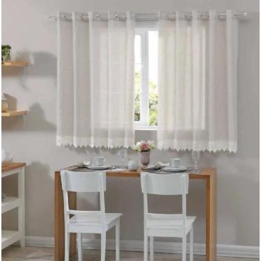 Imagem de Cortina de Cozinha 3,00 x 1,20 Novara Linho Bella Janela