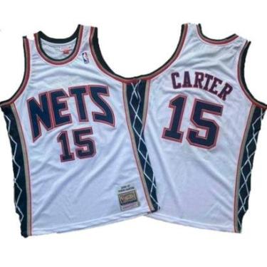 Imagem de Regata NBA Brooklyn Nets Nº15 Vince Carter-Mitchell & Ness 2006-07-Branco-Adulta-Unissex-Masculino