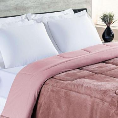 Imagem de Coberdrom Casal Queen Dupla Face Manta E Malha Quentinho Confortável 1