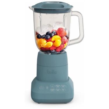 Imagem de Liquidificador de Bancada e Espremedor com 10 Velocidades, Capacidade de 1,4L e Lâmina de Aço Inoxidável, 110V 450W, BELLA, Azul