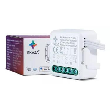 Imagem de Interruptor Mini Módulo Relé Zigbee 3 Canais Ekaza Tuya