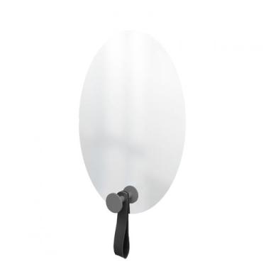 Imagem de Espelho Funcional Hook Cinza Com material sintético Preto 60 X 40 Cm O