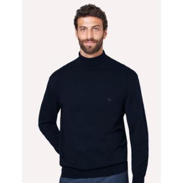 Imagem de Blusa Dudalina Masculina Tricot Cacharel Cotton Azul Marinho-Masculino
