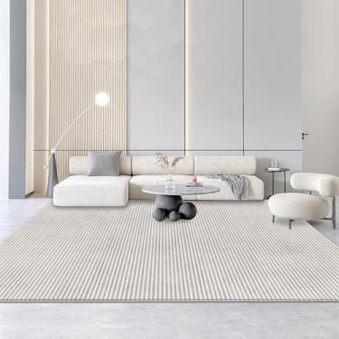 Imagem de Tapete minimalista estilo creme cinza sala de estar moderno tapetes decorativos fáceis de limpar quarto cabeceira tapete resistente ao desgaste, YHT028,2,C,300x400CM