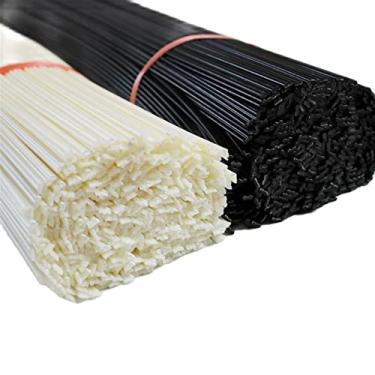 Imagem de Haste de soldagem 2 peças 1m longo preto/branco ABS/PP/PE/PPR hastes de soldagem de plástico para ferramentas de reparo de pára-choques de carro soldador de ar quente metralhadora haste de soldagem a arco de eletrodo (tamanho: branco ABS 1m 2pcs)