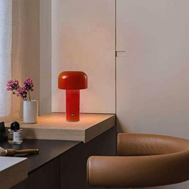 Imagem de Abajur de Mesa Cogumelo, Contas de Luz LED de Três Cores Stepless Abajur de Cogumelo Amarelo Mesa Petite Cinza Feliz Utensílios Domésticos Noite de Escurecimento para Quarto