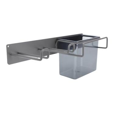 Imagem de Suporte para Secador de Cabelo, Organizador Multifuncional Em Aço Carbono, Rack de Armazenamento Com Grades, Estrutura Ventilada, para Banheiro