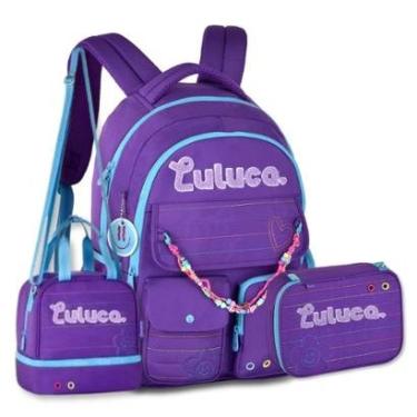 Imagem de Mochila Escolar com Lancheira e Estojo Box Luluca Miçangas-Feminino