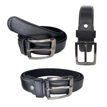 Imagem de Cinto Social Elegante Fivela De Metal De Couro Masculino - Donna Lu, P