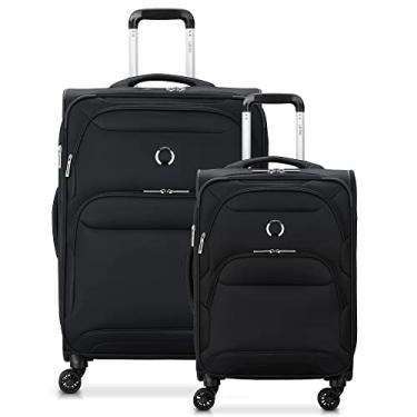 Imagem de DELSEY Paris Mala expansível Sky Max 2.0 Softside com rodas giratórias, Preto, 2-Piece Set (21/Duffle), Bagagem expansível Sky Max 2.0 softside com rodas giratórias