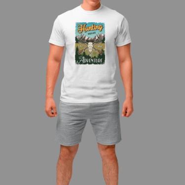 Imagem de Camisetas Básica Masculina Moda De Country confortável Gola Redonda - 