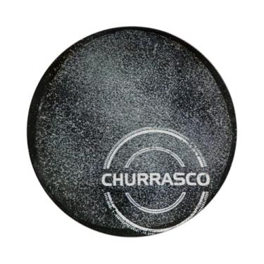 Imagem de Prato Raso Tramontina Churrasco Carbon em Porcelana Decorada 25 cm