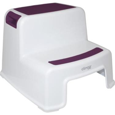 Imagem de Banquinho Step Escadinha Infantil 02 Degraus Clingo Rose