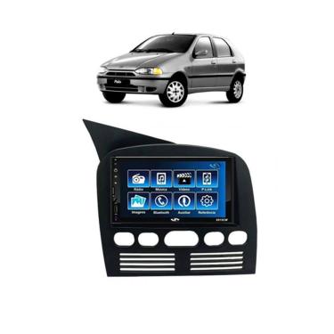 Imagem de Kit Multimídia Palio Strada Siena 1996 / 2003  Mp5 7 Pol Bt Usb Fm Leitor SD Espelhamento