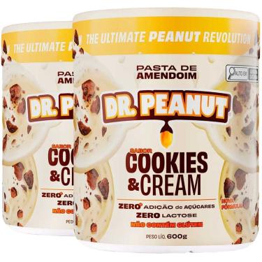 Imagem de 2x Suplemento em Pasta Dr. Peanut Gourmet com Whey Cookies