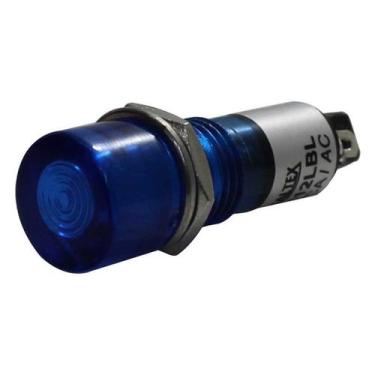 Imagem de Sinaleiro Redondo 11mm 24V Azul Metaltex, Azul