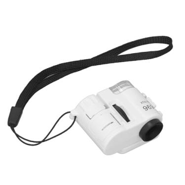 Imagem de Vidro de Lupa Portátil, Dobragem de LED 20x 60x Vista Clara Mini Lupa Portátil Com Brilho Ajustável para Carimbos de Inspeção do Mapa