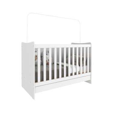 Imagem de Berço 4 em 1 Vira Escrivaninha para Colchão 60x130cm Multimóveis Mp4349 Branco