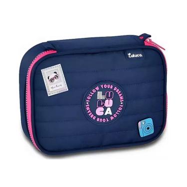 Imagem de Estojo Box Azul Luluca Lu24640 para Organização e Praticidade