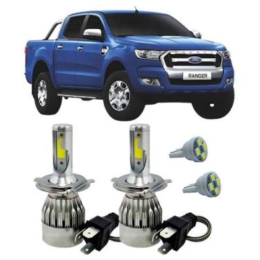 Imagem de Kit Super Led H4 6000K Farol Auto Baixo Ranger 2005/16 + T10 - Autovex