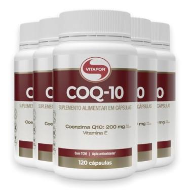 Imagem de Kit 5 Coenzima Q10 200mg Vitafor 120 Cápsulas