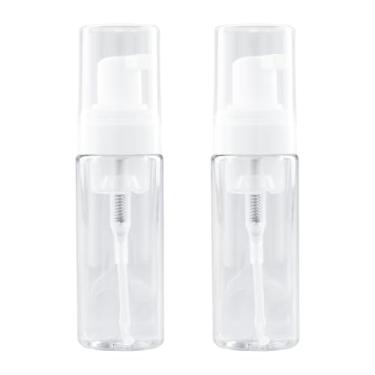 Imagem de RAYNAG Pacote com 2 frascos de espuma de espuma, mini dispensador de sabão tamanho viagem, minifrascos transparentes, garrafa de plástico, 50 ml