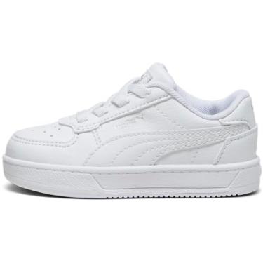 Imagem de PUMA Tênis infantil unissex Caven com fecho alternativo, Puma branco-puma prata-puma preto, 10 Toddler