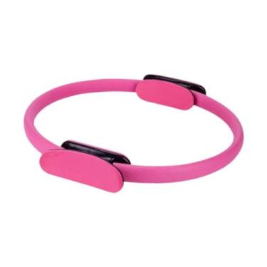 Imagem de menolana Pilates Hoop Workout Home Gym Resistance Toner Toner Training Dispositários para mulheres Girl elástico Taxa de ginástica argola de fitness, Rosa Vermelha