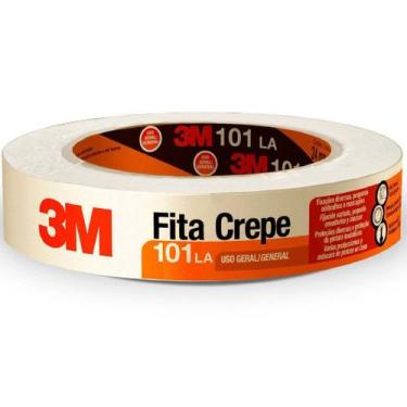 Imagem de Kit 5RL Fita Crepe Adesiva Branca Uso Geral 24mm X 50m 3 M 101la - 3M
