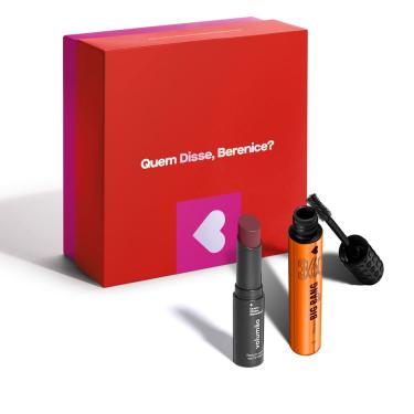 Imagem de Kit Presente: Batom Marsala Semi Mate 4ml + Máscara de Cílios 10g + Caixa de Presente G
