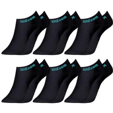 Imagem de Kit 6 Pares Meias Wilson Cano Curto Feminina Preto