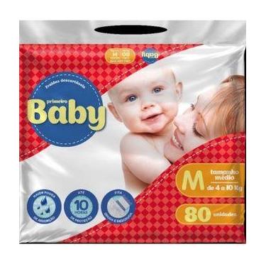 Imagem de Fraldas descartaveis primeiro baby hyper m c/80 un