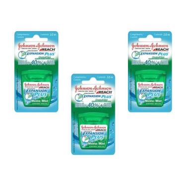Imagem de Kit 3 Fio Dental Reach Expansion Plus Menta Johnson's 50m