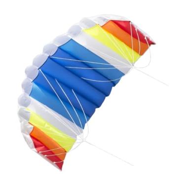 Imagem de menolana Parachute Stu de dublê kitesurf linha dupla macia enorme engraçado Rainbow Stunho de pipa Treinamento para jogos Crianças e adultos Presente de praia