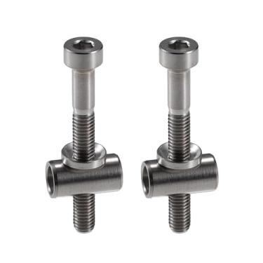 Imagem de ACROPIX M5 x 40 mm tom prata universal selim ciclismo parafusos bicicleta bicicleta braçadeira tubo parafuso arruela porca - pacote com 2