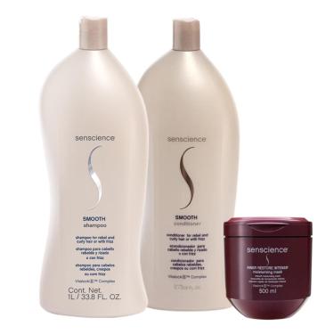 Imagem de Senscience Smooth Shampoo + Condicionador 1L + Inner Restore Intensif 500ml