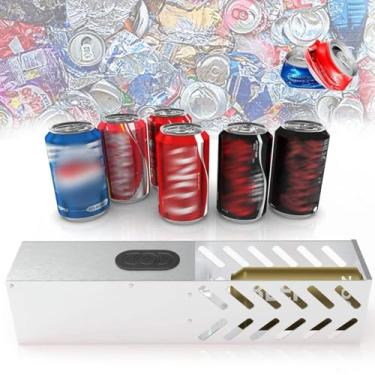 Imagem de Trituradores elétricos de latas de alumínio, máquina compactadora, triturador de garrafas plásticas de água de 6-16 oz, montado na parede, modos duplos, para reciclagem de latas