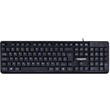 Imagem de Teclado USB TE2001 com Teclas Flutuantes ABNT2 Preto - Maxprint