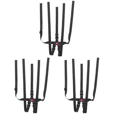 Imagem de INOOMP 3 peças de cadeira de ombro alta para crianças cintos universais suporte de carrinho segurança infantil cinto de bebê cinto de segurança alça infantil prática para acessórios de proteção buggy