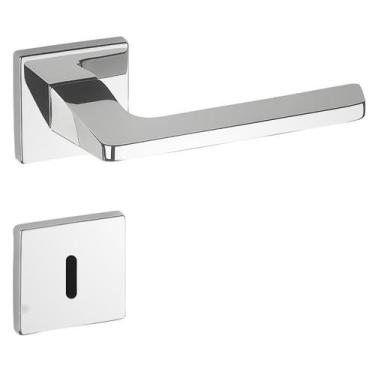 Imagem de Fechadura De Porta Quadra Haga Sara 55Mm Cromada Externa - C