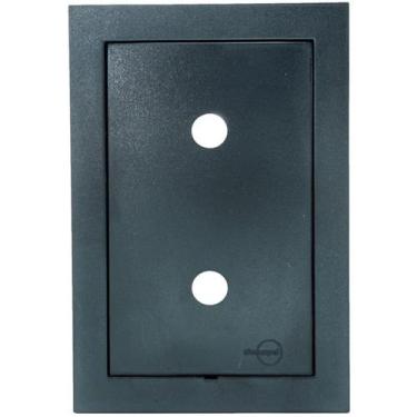 Imagem de Placa 4x2 2 Furos com Suporte Preto Fosco - EKP-30000/50 - DICOMPEL